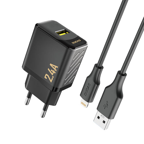 Laadija juhtmega Lightning Dudao A23 2.4A must — SkyMobile e-pood