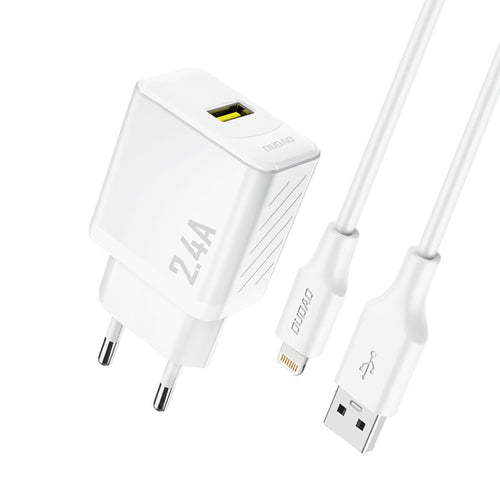 Laadija juhtmega Lightning Dudao A23 2.4A valge — SkyMobile e-pood
