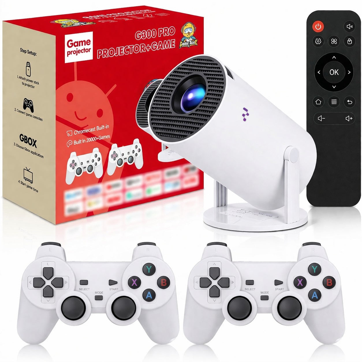 Mänguprojektor Reach G300 Pro+ Gaming (valge) — SkyMobile e-pood