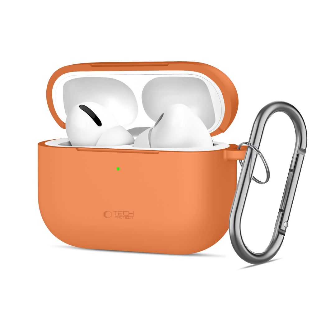 Kaitseümbris Tech-Protect Silicone Hook Apple AirPods Pro 1 / 2 (oranž)