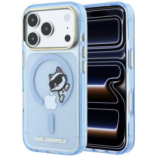 Karl Lagerfeld MagSafe Ümbris Peekaboo Logo iPhone 18 Pro / 17 Pro (helesinine)