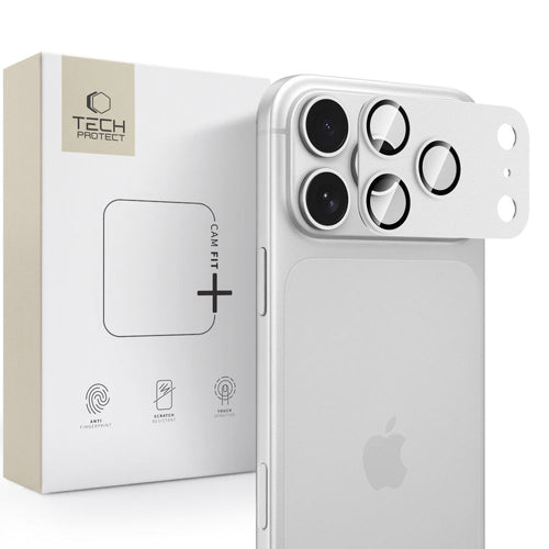 Kaitseklaas Tech-Protect CamFull Fit+ tagakaamerale iPhone 18 Pro (hõbe)