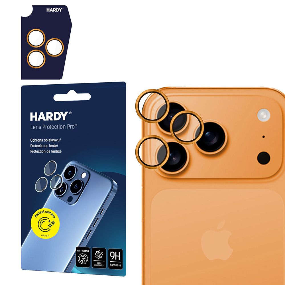 3MK HARDY Lens Protection Pro Apple iPhone 17 Pro / 17 Pro Max (oraž)