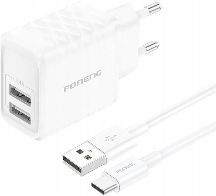 Adapter Foneng EU53 2.4A 2xUSB-A (valge)