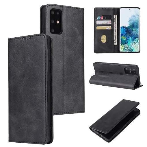 Ümbris kaanega Designer TPU Book Samsung S20 (must)