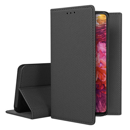 Ümbris kaanega Smart Magnet Huawei P20 Lite (must)
