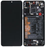 Varuosa Huawei P30 LCD ekraan raamiga+aku must (service pack)