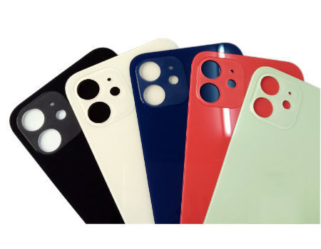 Varuosa iPhone 12 mini tagumine klaas suurema avaga kaamera jaoks (punane)