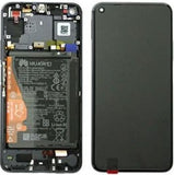 Varuosa Huawei Honor 20 / Nova 5T ekraan raami ja akuga must originaal (service pack)