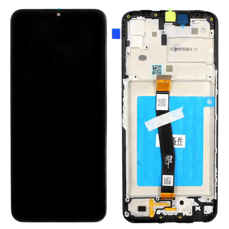 Varuosa Samsung A22 5G/A226 ekraan raamiga originaal must (service pack)