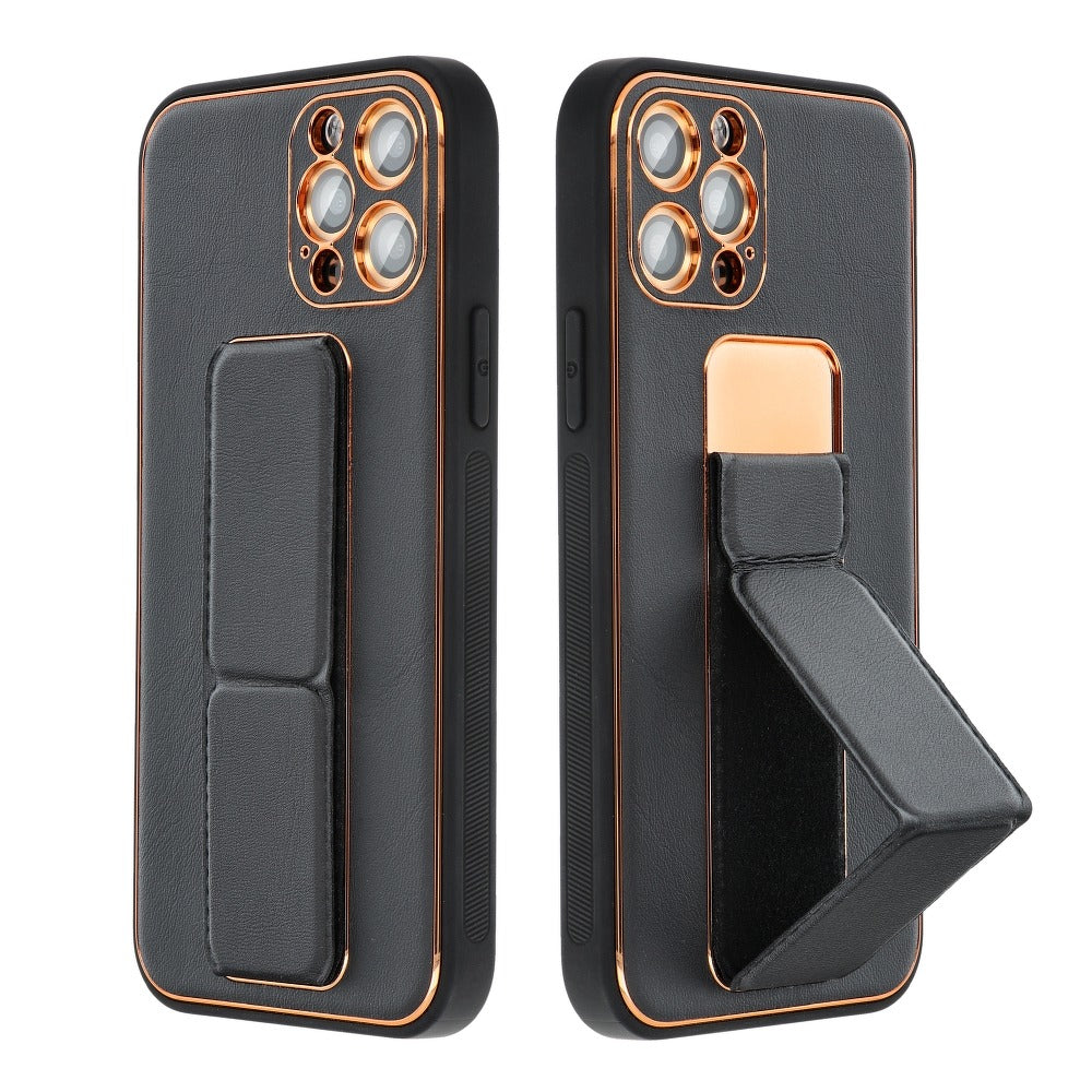 Silikoon Forcell Leather Kickstand Iphone 12 Pro Max (must)