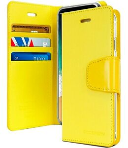 Ümbris kaanega Nahk Iphone 6 Plus/ Iphone 6s Plus (kollane)