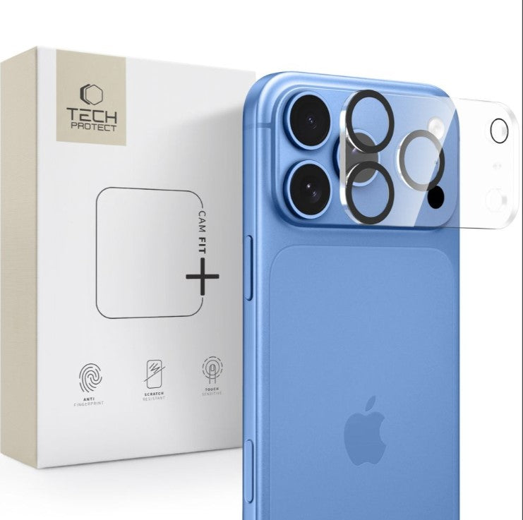 Kaitseklaas Tech-Protect Cam Fit+ tagakaamerale iPhone 18 Pro (läbipaistev)