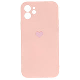 Silikoon Heart Iphone 12 (heleroosa)