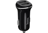 Hoco autolaadija Z1 (2 USB) 2.1A (must)