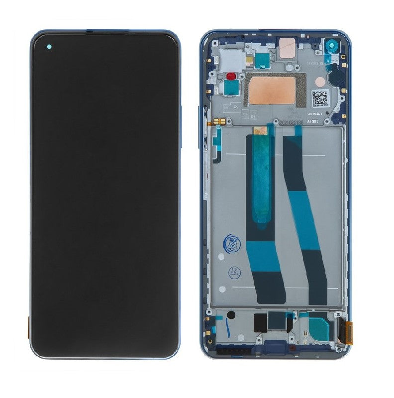 Varuosa Xiaomi Mi 11 Lite 4G/5G ekraan raamiga service pack (sinine)