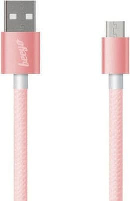 Beeyo Micro USB juhe (roosa kuld)