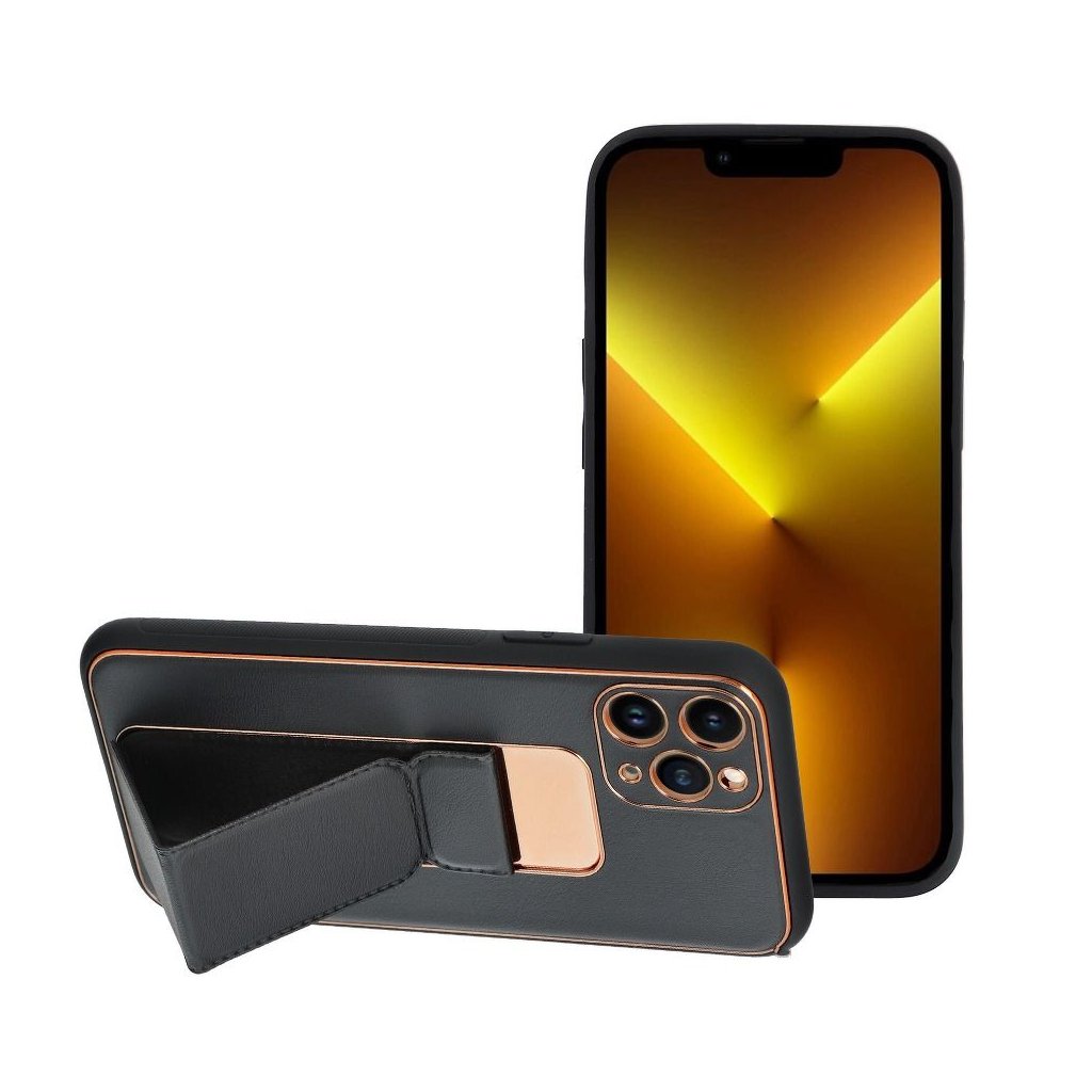 Silikoon Forcell Leather Kickstand Iphone 13 Pro (must)