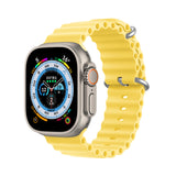 Kellarihm Dux Ducis OceanWave Apple Watch 42mm/44mm/45mm/49mm (kollane)