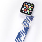 Kellarihm Dux Ducis Sport Braided Apple Watch 38mm/40mm/41mm (sinine/valge)