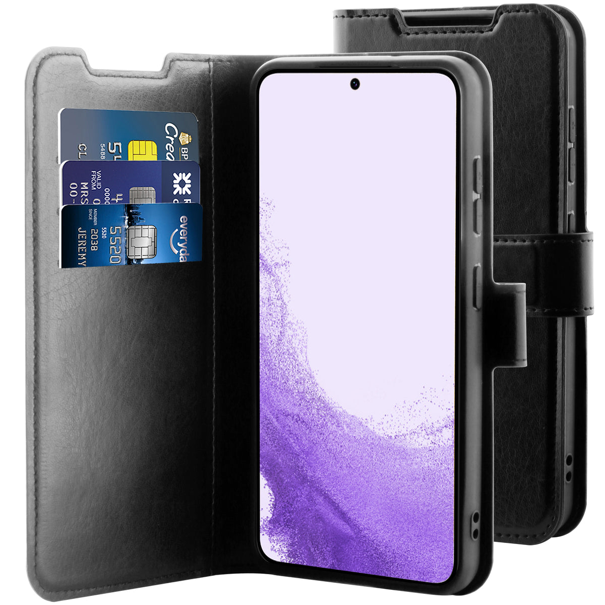 Ümbris kaanega BeHello Samsung A725 A72 (must)
