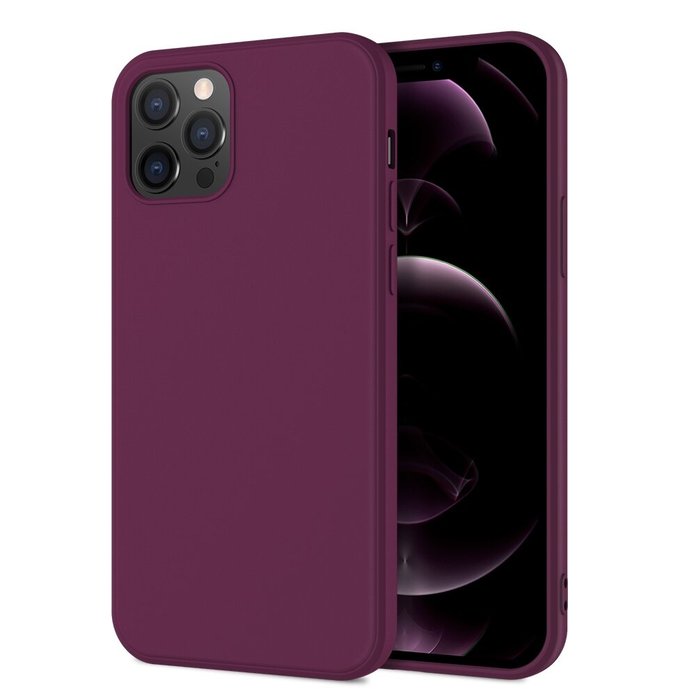Silikoon X-Level Guardian iPhone 13 Pro (viinamari)