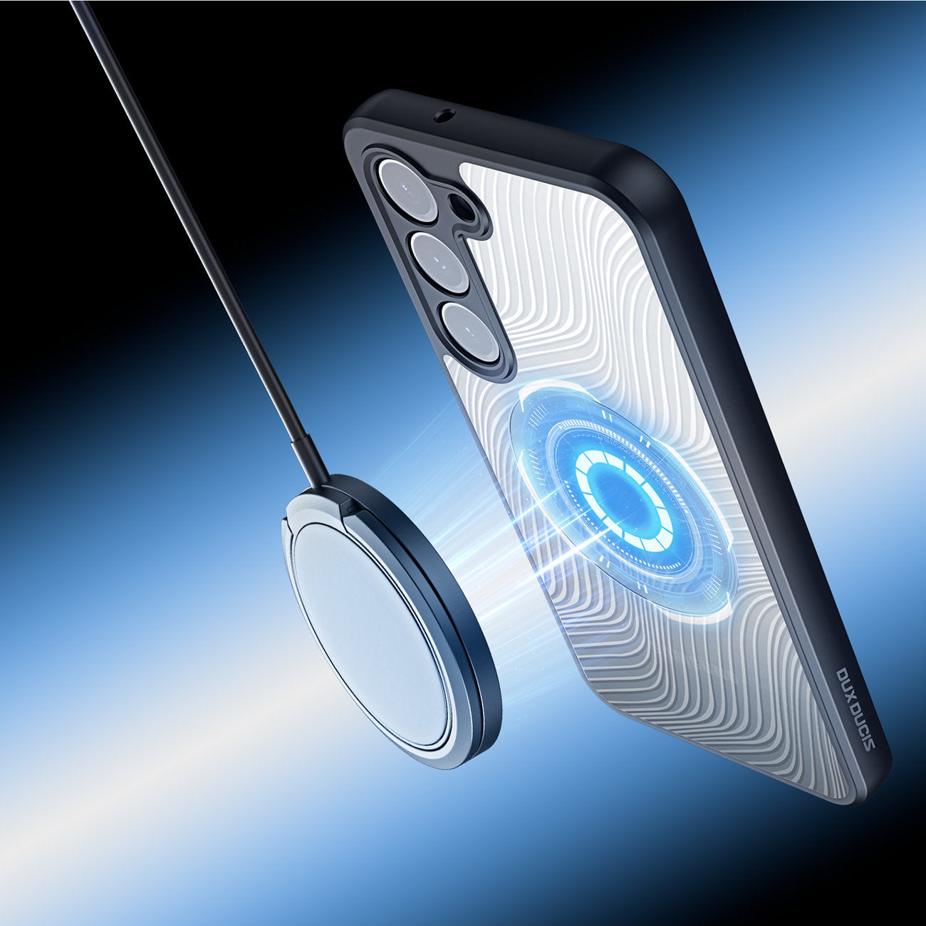 Ümbris Dux Ducis Aimo MagSafe Samsung S911 S23 Plus 5G (läbipaistev / must)