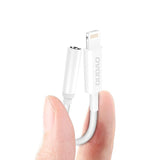 Adapter Dudao Lightning - 3.5mm, kõrvaklappidele (valge)