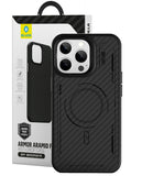 Ümbris Armor Aramid Anti-Drop iPhone 14 Pro, magnetiga (must)