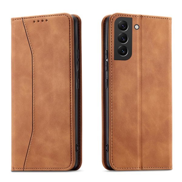 Ümbris kaanega Fancy Case Samsung Galaxy S23 Ultra (pruun)