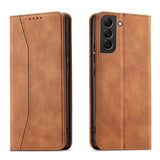Ümbris kaanega Fancy Case Samsung Galaxy S23 Ultra (pruun)
