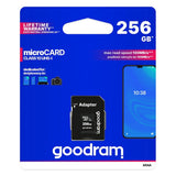 Mälukaart Micro SD Goodram 256 GB HC UHS-I Class 10 + SD Adapter