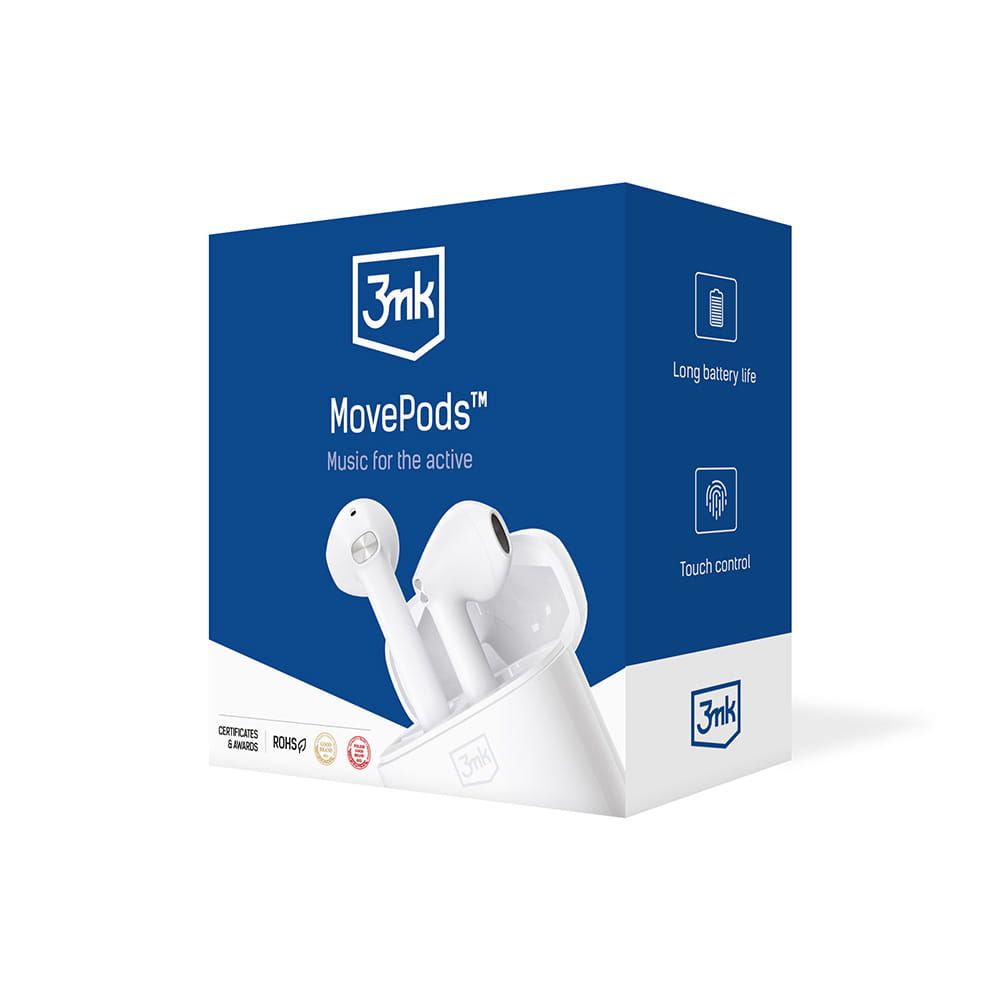 Kõrvaklapid bluetooth 3mk MovePods (valge)