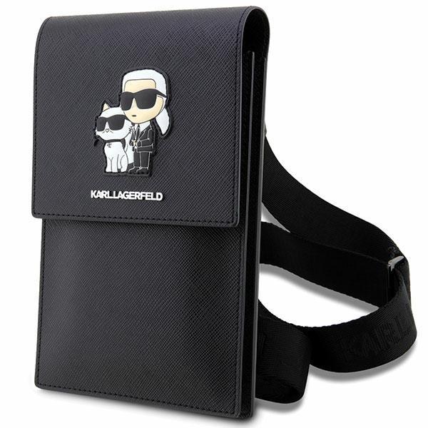 Käekott Karl Lagerfeld KLWBSAKCPMK - Saffiano Karl & Choupette (must)