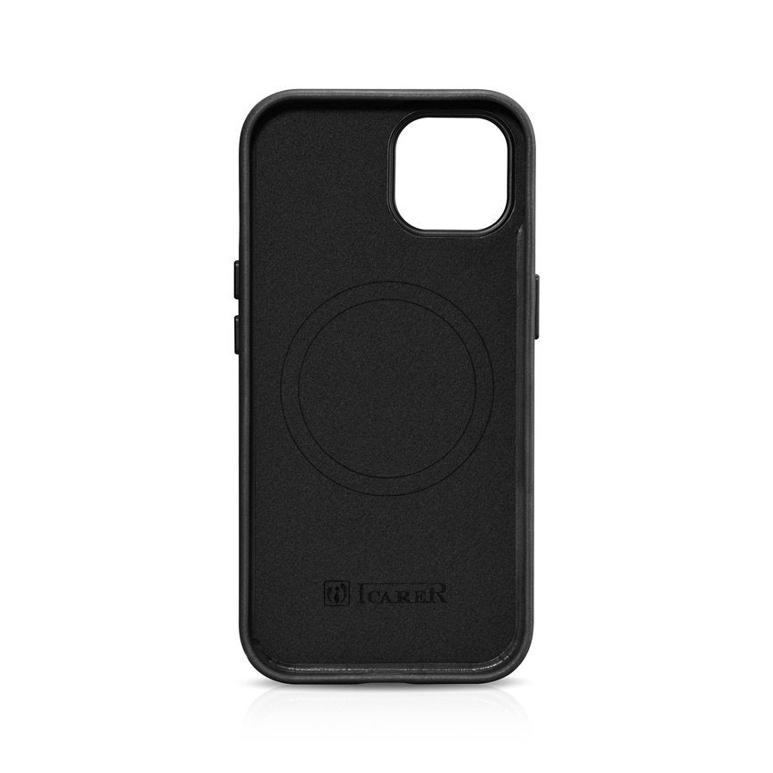 Ümbris iCarer Oil Wax Premium Leather iPhone 15 Plus MagSafe (must)