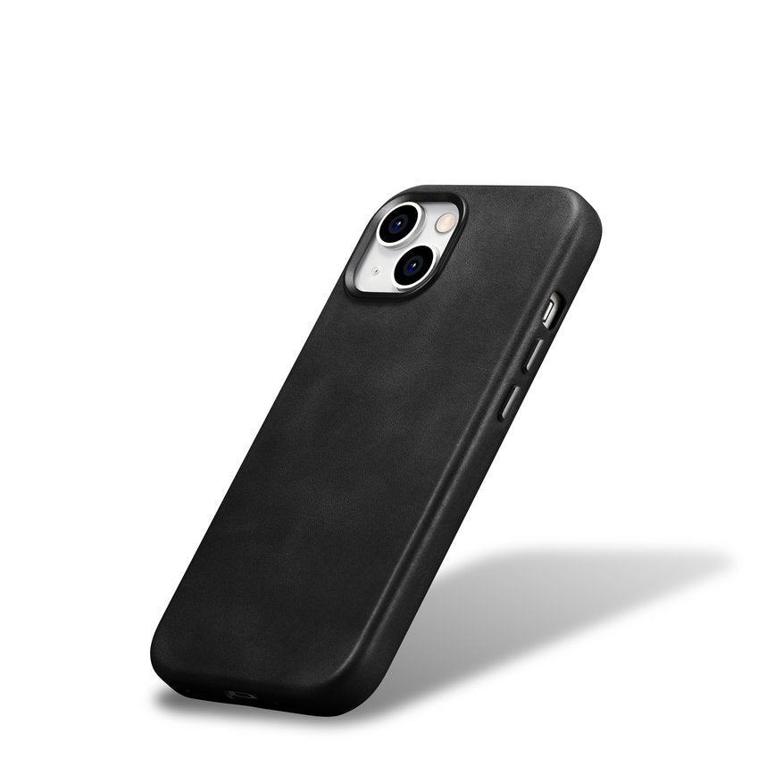 Ümbris iCarer Oil Wax Premium Leather iPhone 15 Plus MagSafe (must)