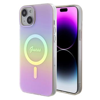 Guess Ümbris GUHMP15LHITSP IML Iridescent Script MagSafe iPhone 15 Pro (Roosa)