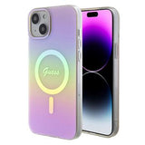 Guess Ümbris GUHMP15XHITSP ML Iridescent Script MagSafe iPhone 15 Pro Max (roosa)