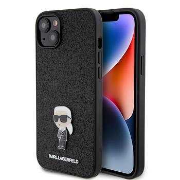 Karl Lagerfeld Ümbris KLHCP15MGKNPSK Fixed Glitter Metal Ikonik iPhone 15 Plus (must)