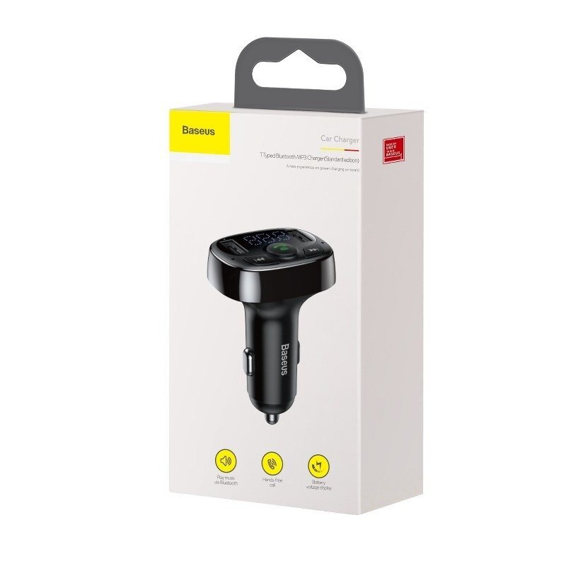 Baseus CCMT000001 Bluetooth Transmitter (FM, MP3, 2xUSB 3.4A) (must)