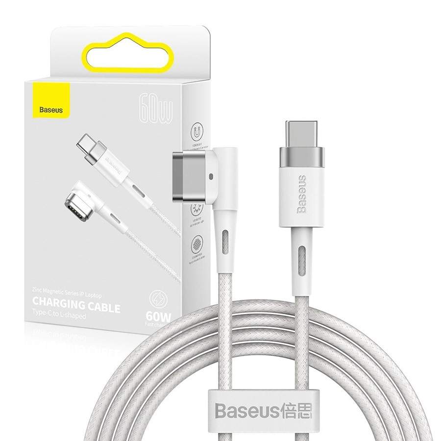 Baseus Zinc Magnetic Type-C to L-shaped juhe sülearvutile 60W 2M