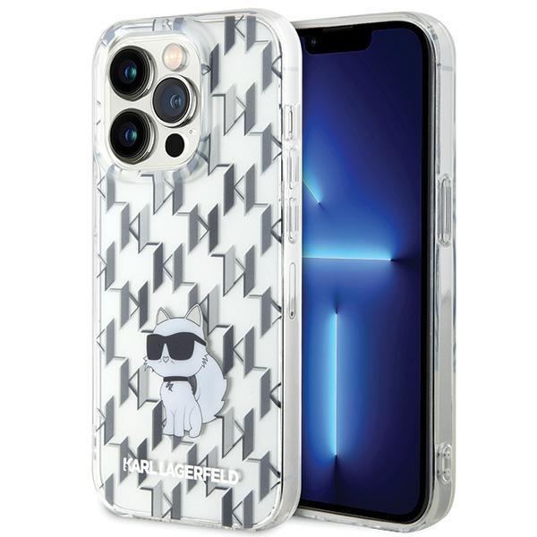 Ümbris Karl Lagerfeld Monogram Choupette iPhone 15 Pro (läbipaistev)