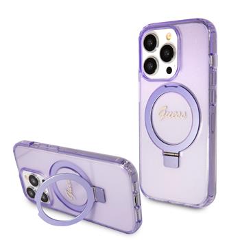 Guess Ümbris GUHMP15LHRSGSU IML Ring Stand Glitter iPhone 15 Pro (lilla)