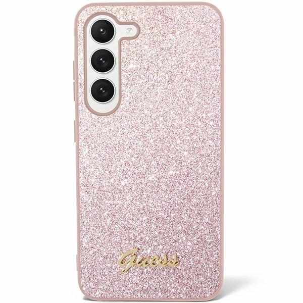 Guess ümbris Glitter Script Samsung Galaxy S24 Plus (roosa)