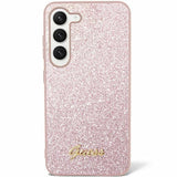 Guess ümbris Glitter Script Samsung Galaxy S24 Plus (roosa)