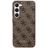 Ümbris Guess Metal Gold Logo Samsung Galaxy S24 Plus (pruun)