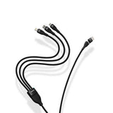 Juhe BASEUS 3in1 Flash Series II Lighting+MicroUsb+Type-C 100W (sinine)