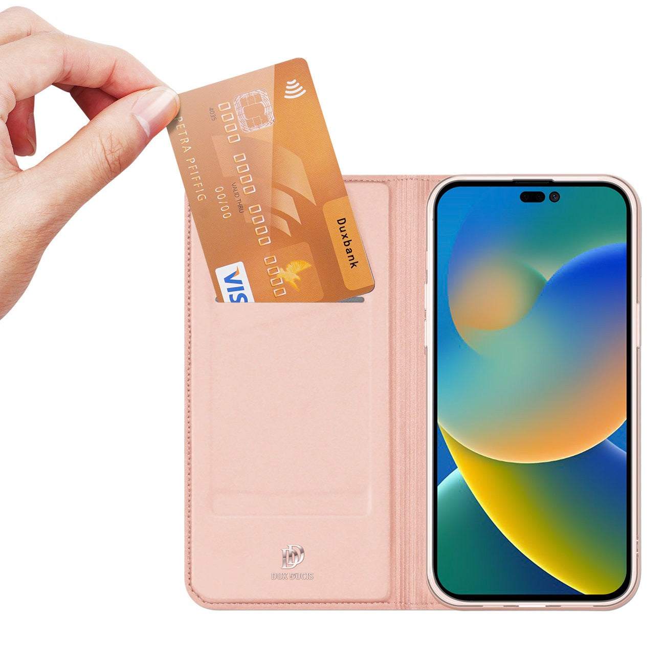Ümbris kaanega Dux Ducis "Skin Pro" Samsung A25 5G (roosa kuld)