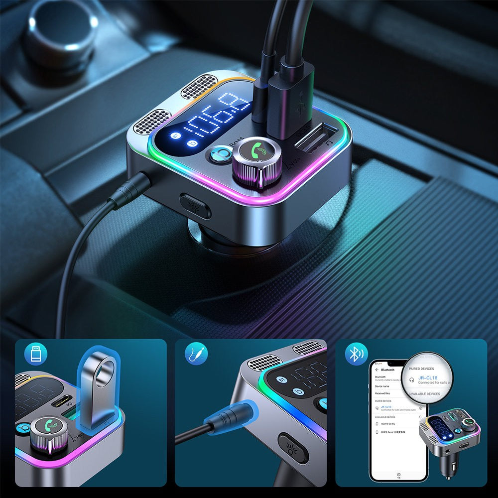 Bluetooth Transmitter Joyroom JR-CL16 (FM, MP3,Type-C 48W / 2xUSB-A) (must)