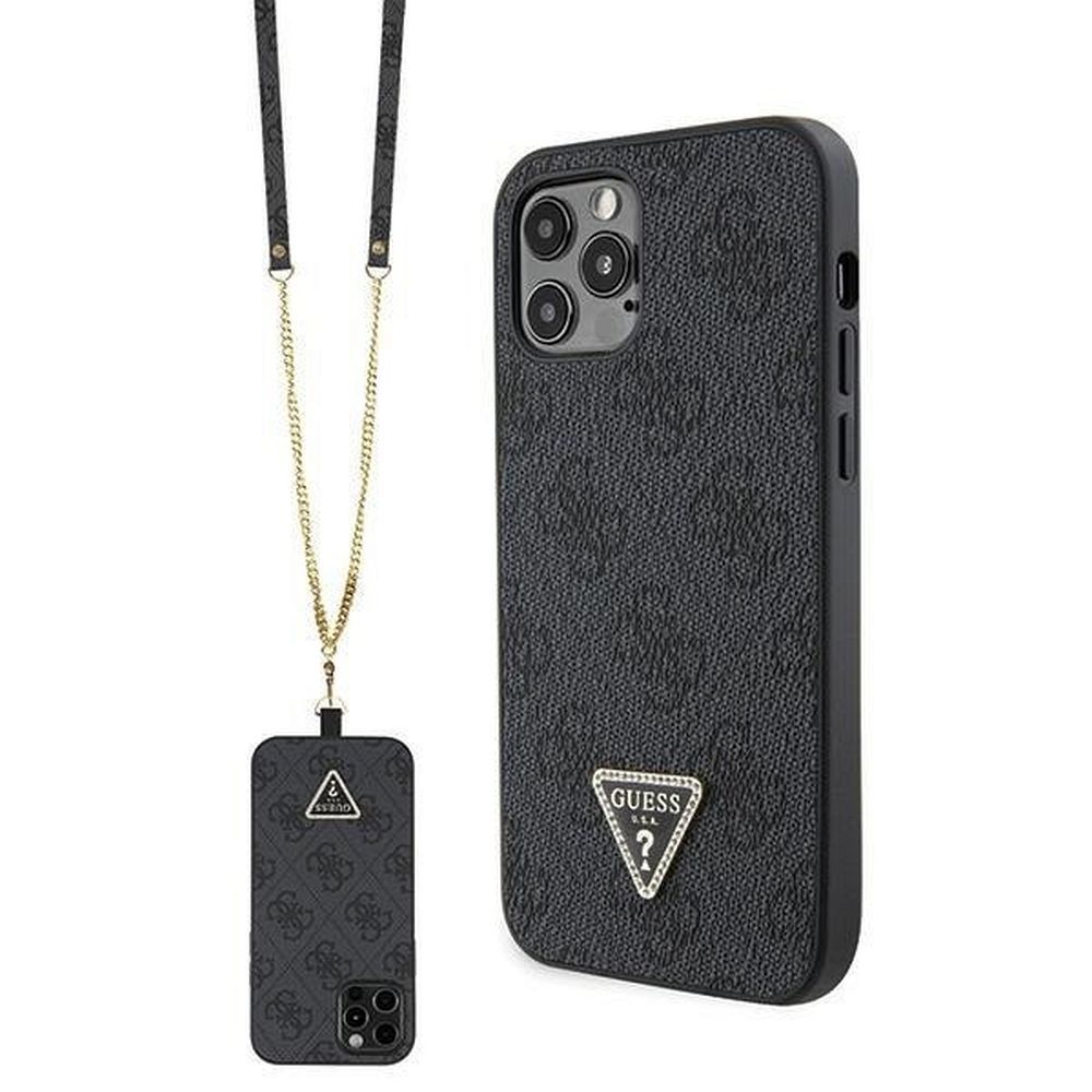 Ümbris Guess GUHCP12MP4TDSPK 4G Logo Strass iPhone 12 / 12 pro (must)